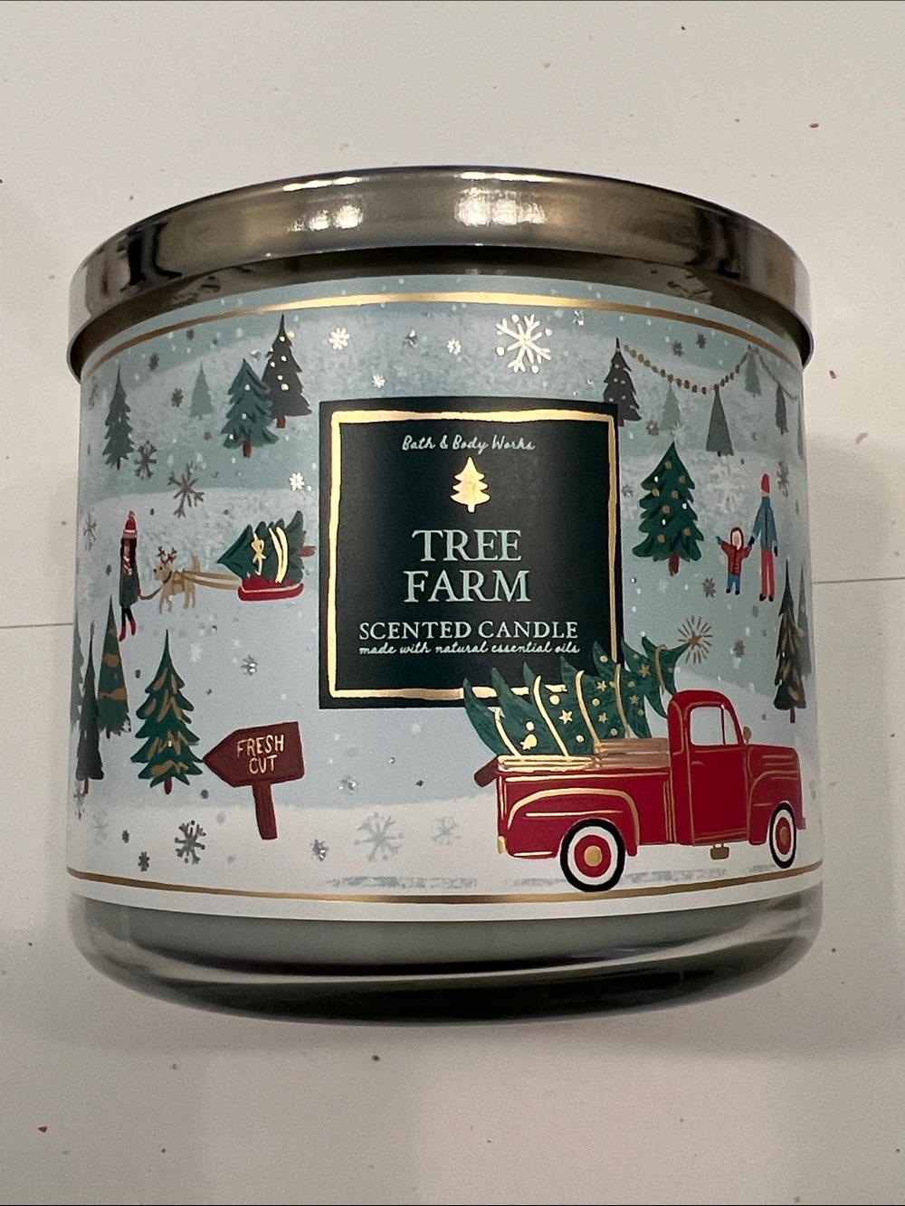 Bath & Body Works Holiday Tree Farm Candle - NWT 14.5 Oz, 3 Wicks